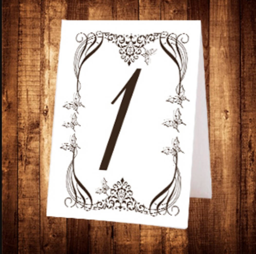 

Номерок на свадебный стол 6//