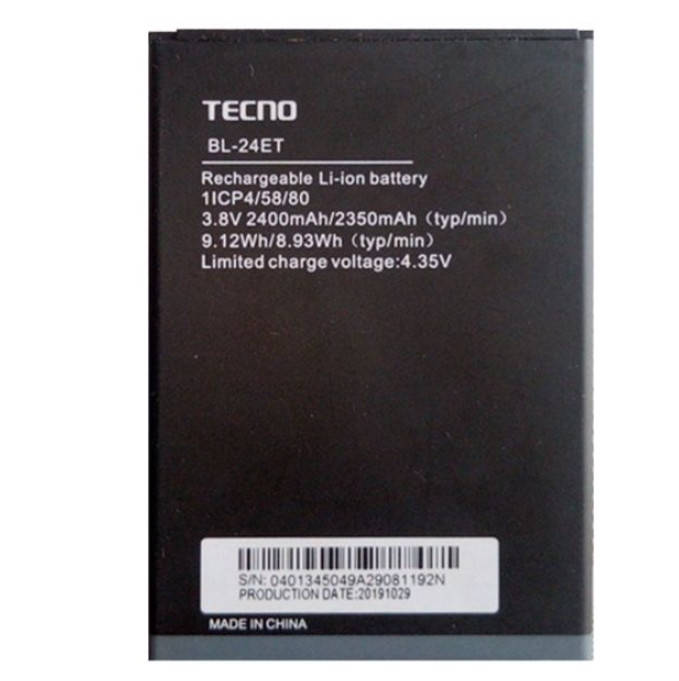 

Аккумулятор Tecno POP 1 Pro / Tecno POP 2 / Tecno POP 2F BL-24ET (2400mAh)