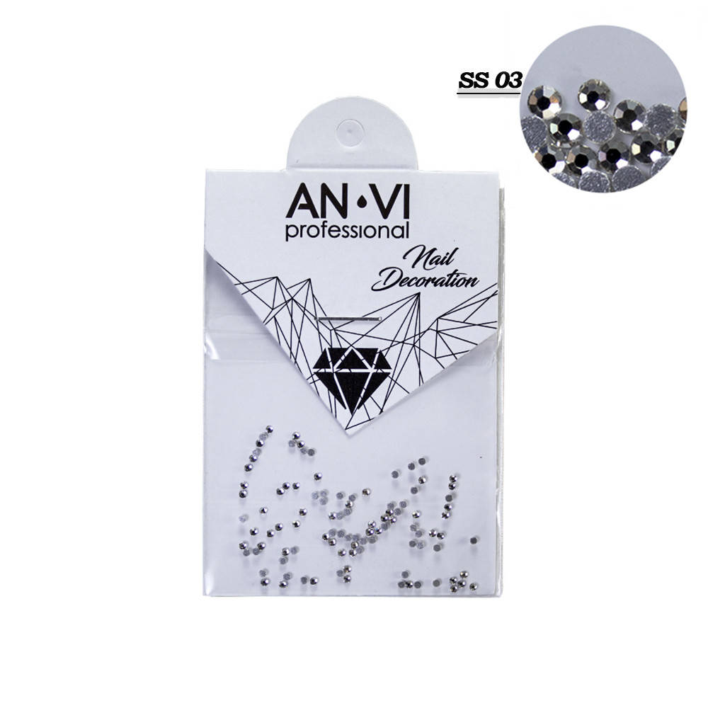 

Стразы для дизайна ногтей Swarovski ANVI Professional "Crystal Pixie" №SS03, 100 шт