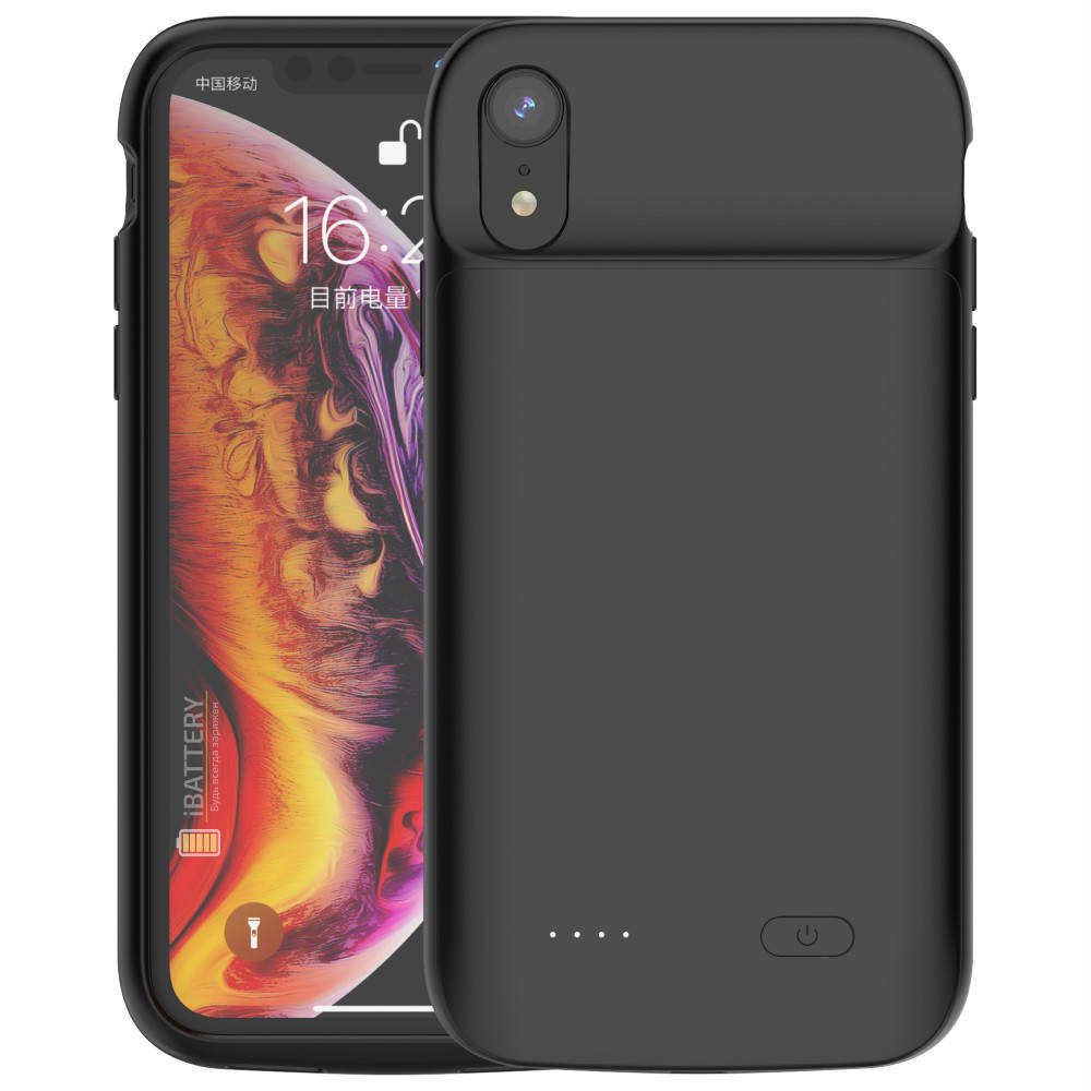 

Чехол аккумулятор для iPhone XR 5000 mAh black, Черный