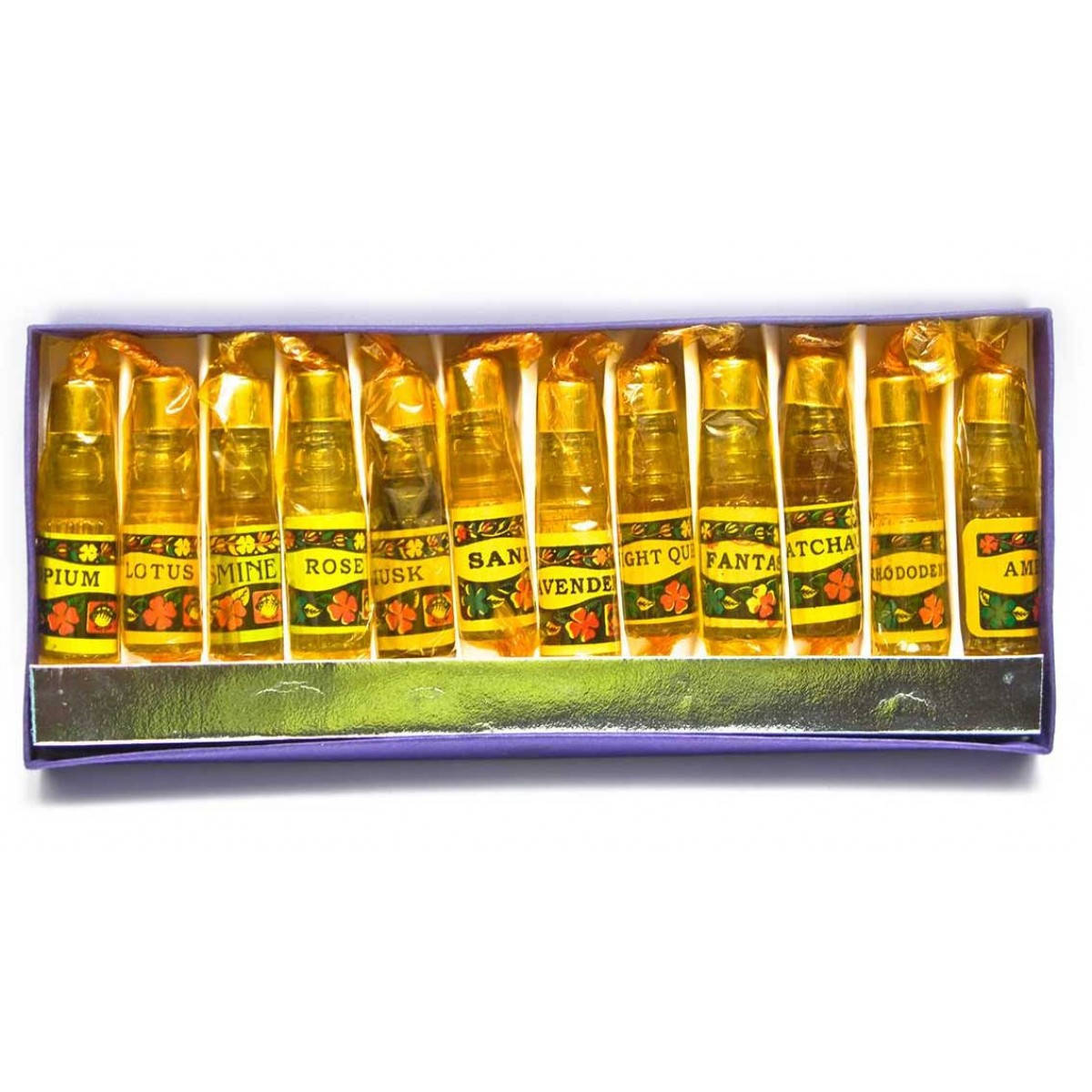

Ароматические масла набор 12 шт (2,5 мл. в одном флаконе)(Индия)