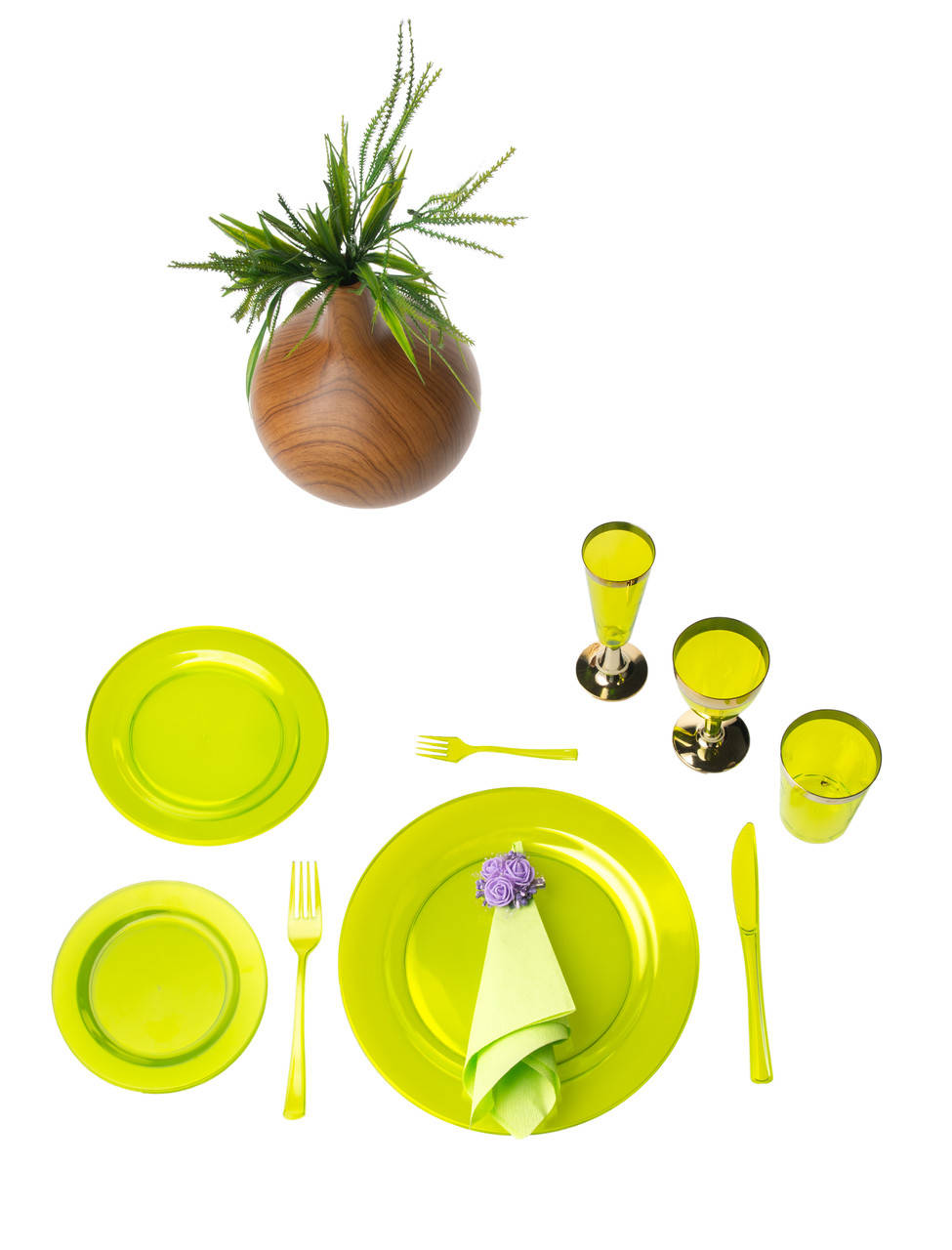 

Тарілка пластиковая зелена Capital For People 6 шт 260 мм