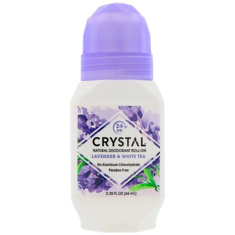 

Crystal Body Deodorant, Натуральный шариковый дезодорант с лавандой и белым чаем 66 мл