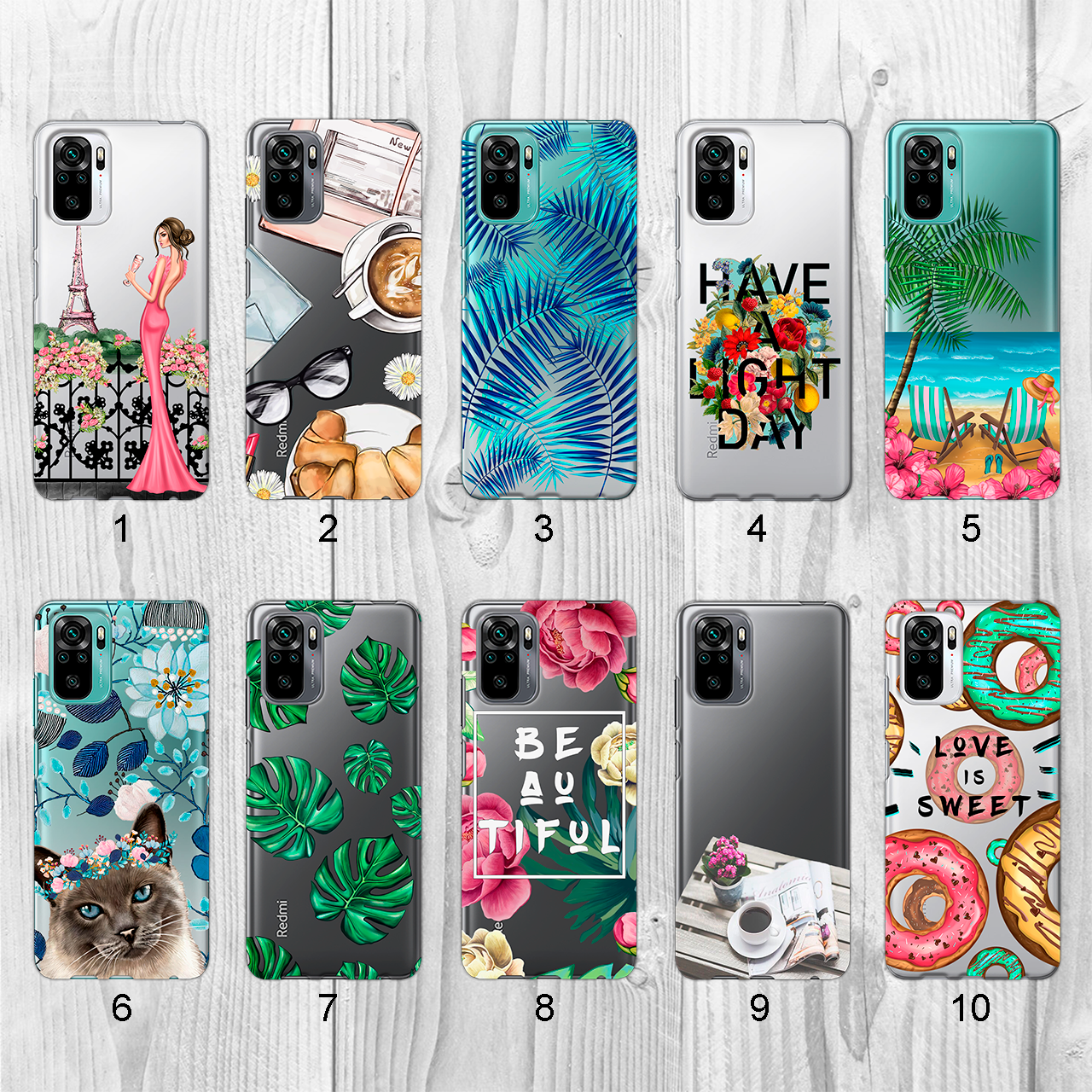 

Силиконовый чехол с рисунком для Xiaomi Redmi Note 10S (new collection)