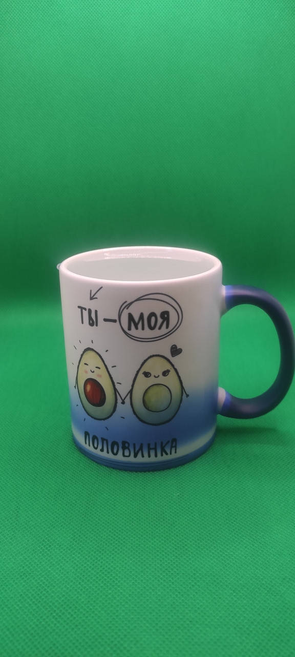 

Чашка-хамелеон с принтом "Авокадо"