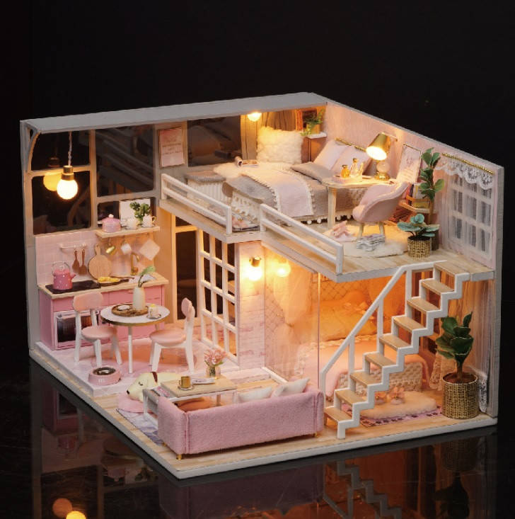

3D конструктор румбокс миниатюрный кукольный дом DIY House Girlish Dream