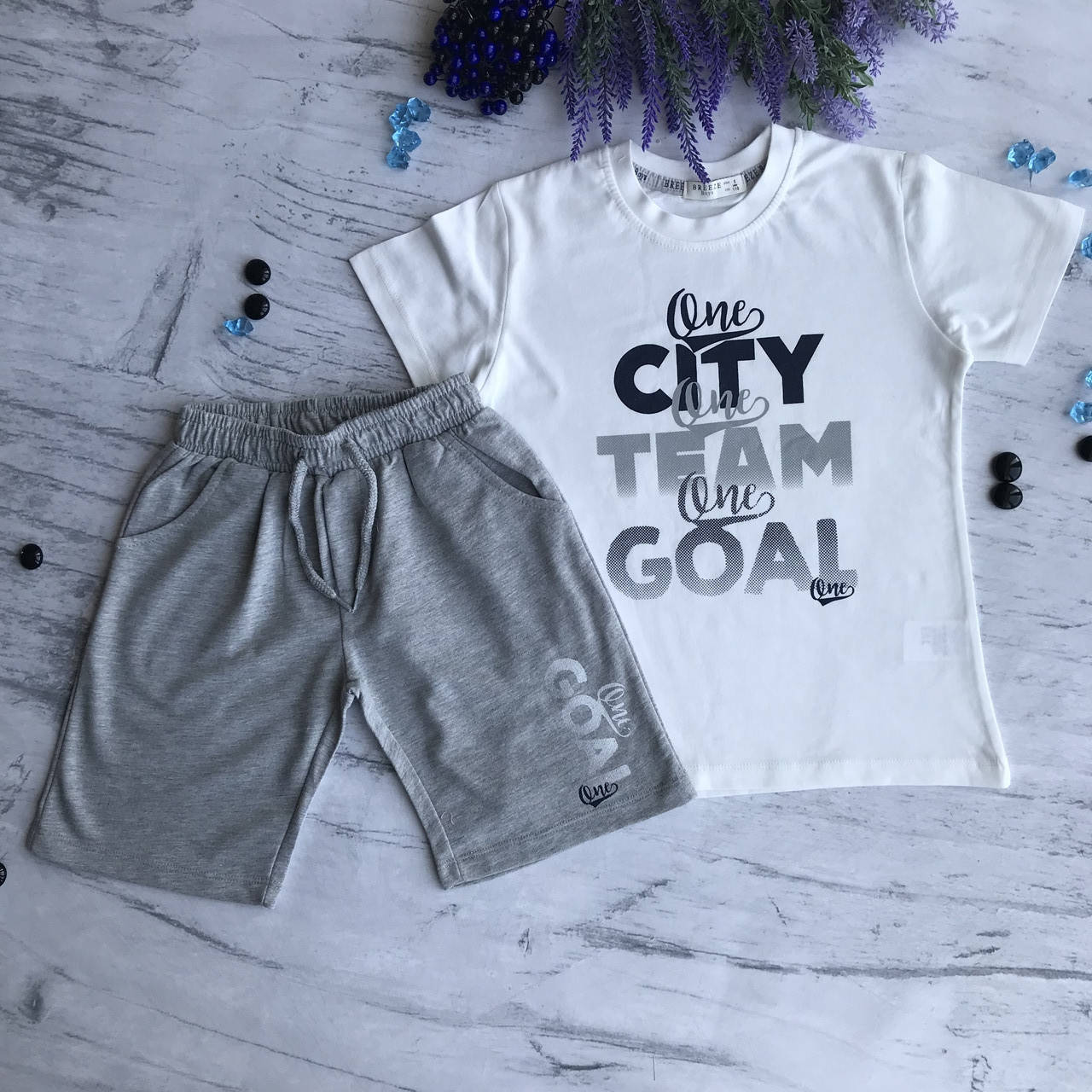 

Летний костюм на мальчика Breeze 21. Размер 128, 140 см