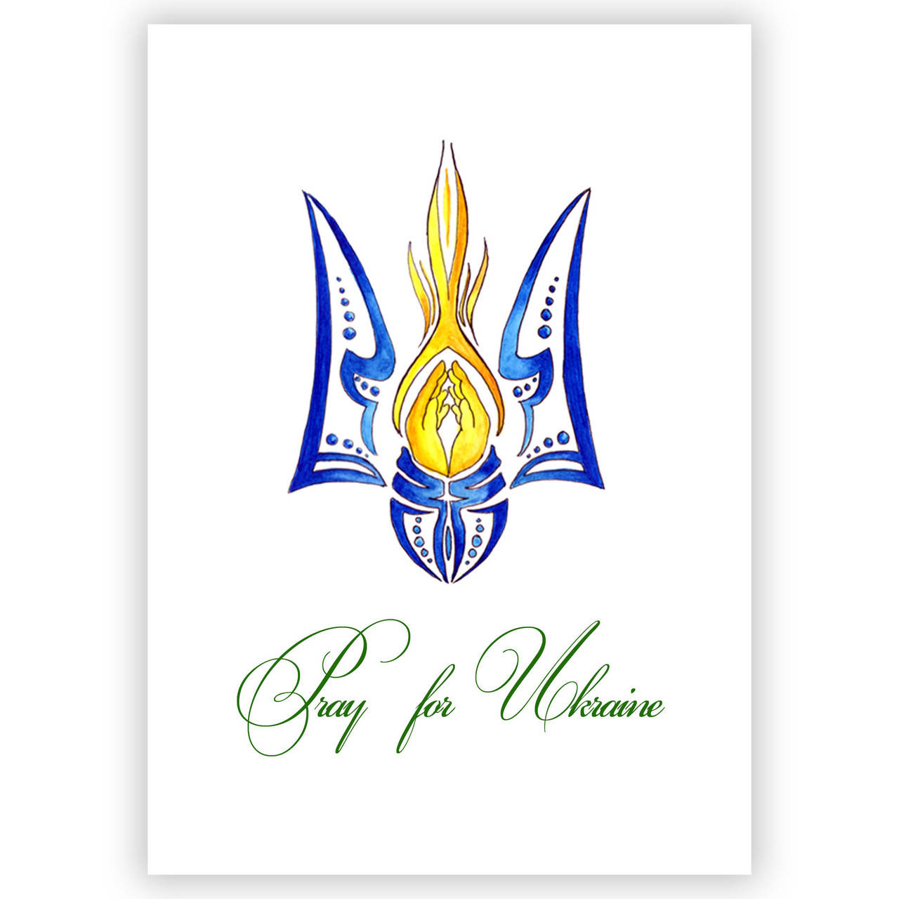 

Открытка BUJODI Pray for Ukraine 10х15 см