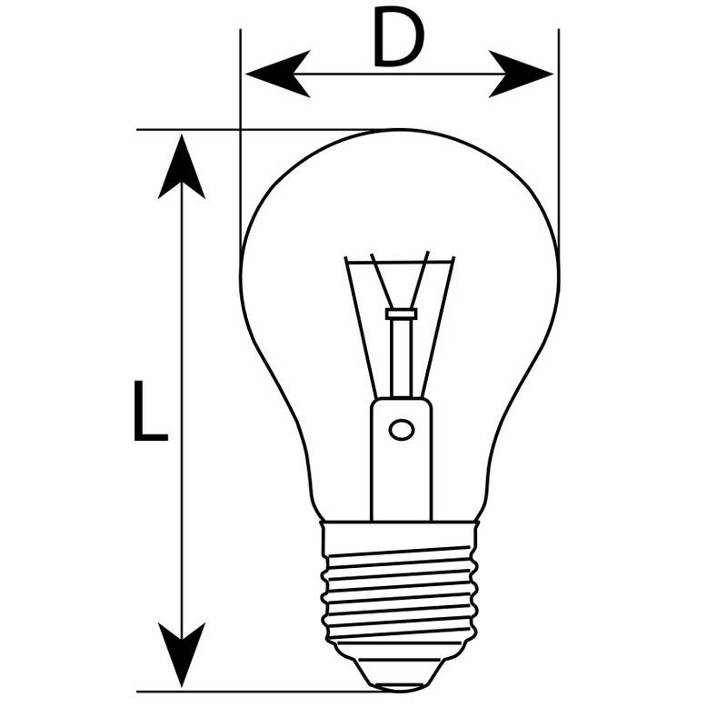 

Лампа накаливания судовая С 127-40 Е27/27