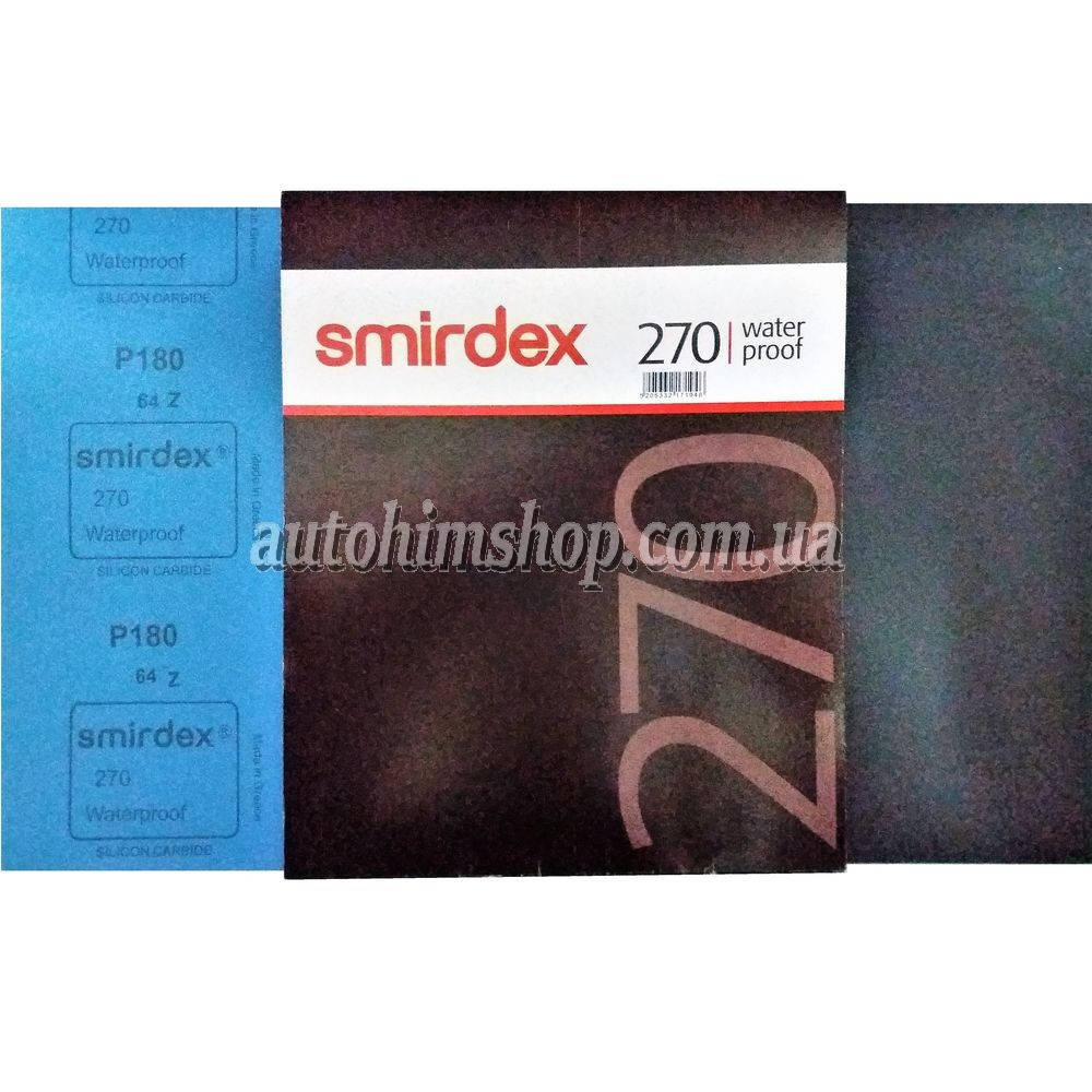 

Smirdex 270 Лист P180 абразивный водостойкий 28×23 см