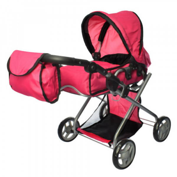 

Коляска для кукол Melogo 9379/029 (pink/black), Розовый