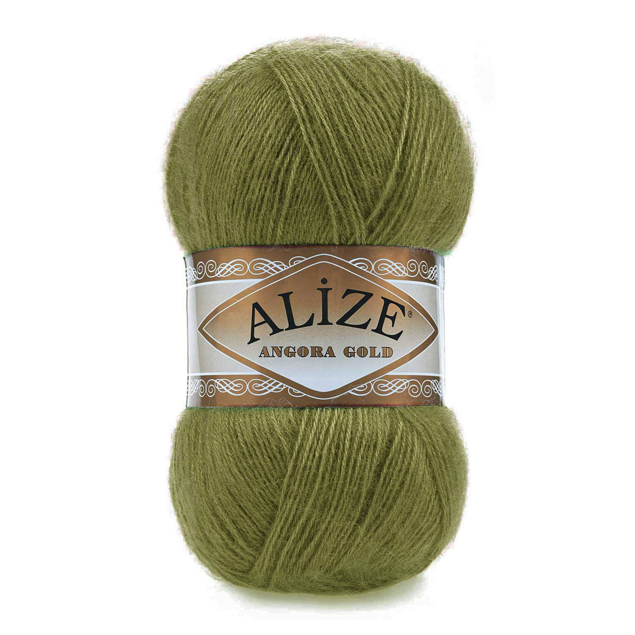 

Alize ANGORA GOLD (Ализе Ангора Голд) № 758 оливковый (Пряжа ангора, нитки для вязания)
