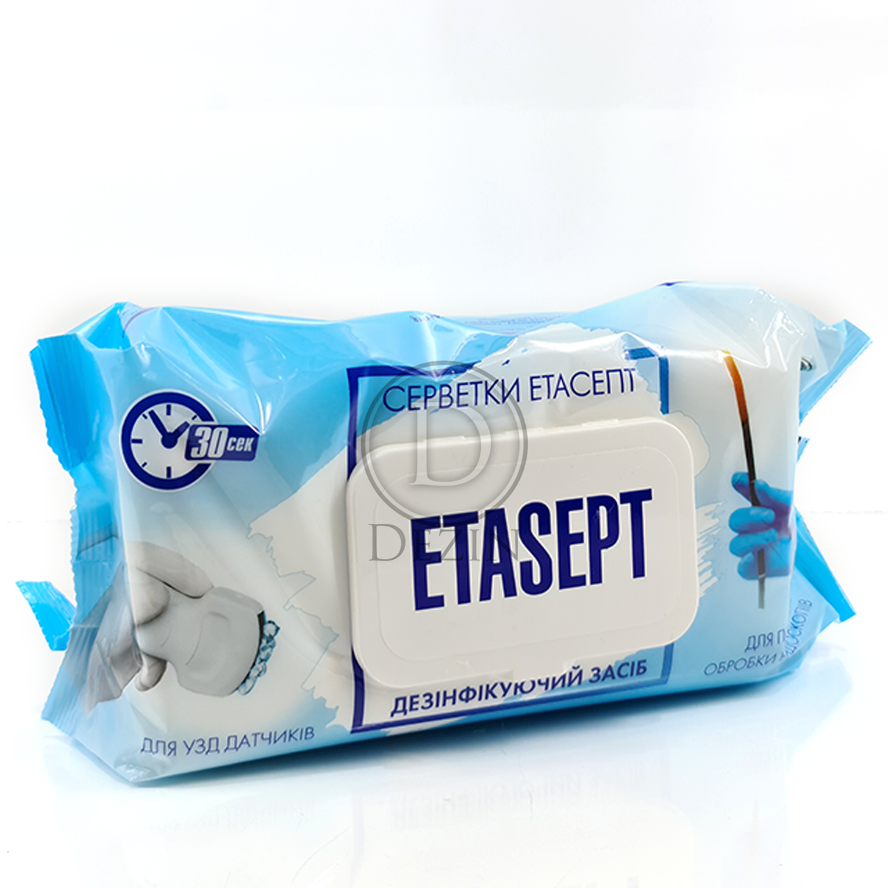 

Етасепт дезинфицирующие салфетки для УЗИ, 120 шт. в упаковке