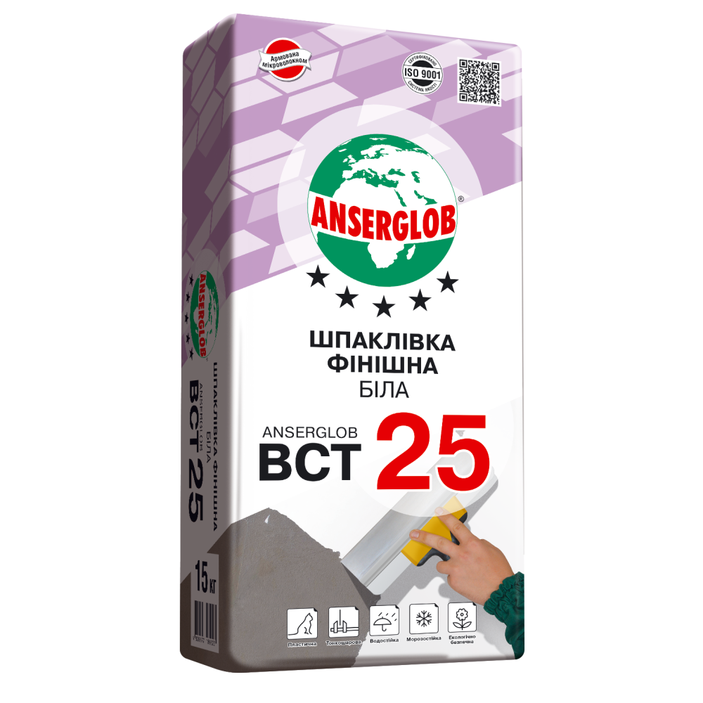 

Шпаклевка фасадная финишная белая ANSERGLOB BCT 25