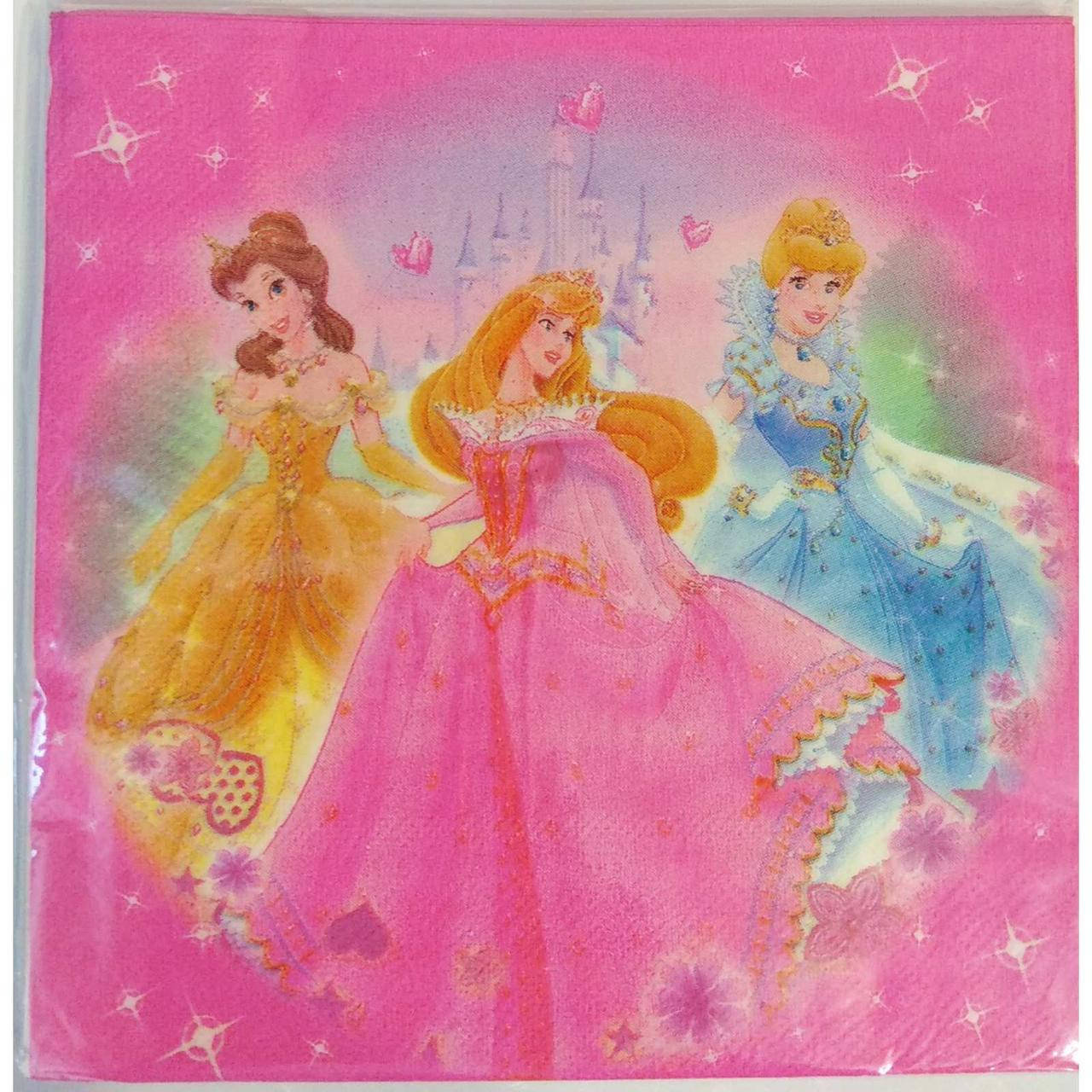 

Салфетки бумажные детские с рисунком Принцессы Диснея Золушка 15 штук