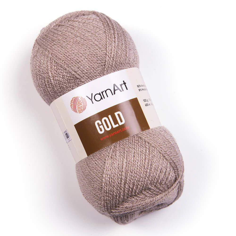 

YarnArt Gold (ЯрнАрт Голд) № 9857 бежевый (Пряжа люрексом, нитки для вязания)