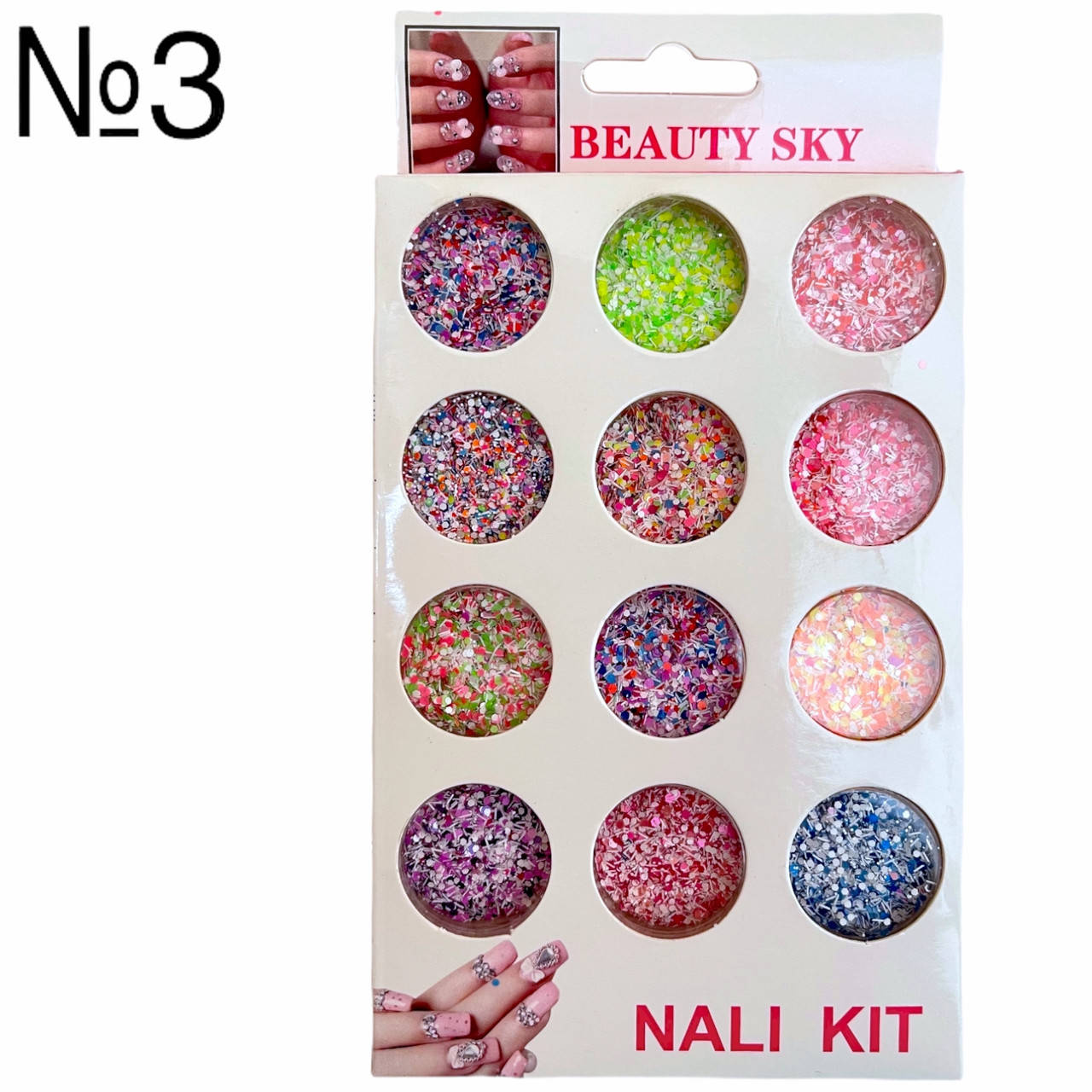 

Декор-украшения для дизайна ногтей Sky Nail Art, 12шт./уп. №3, Разные цвета