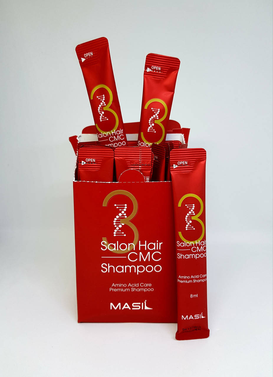 

Восстанавливающий шампунь с аминокислотами Masil 3 Salon Hair CMC Shampoo, 8 мл