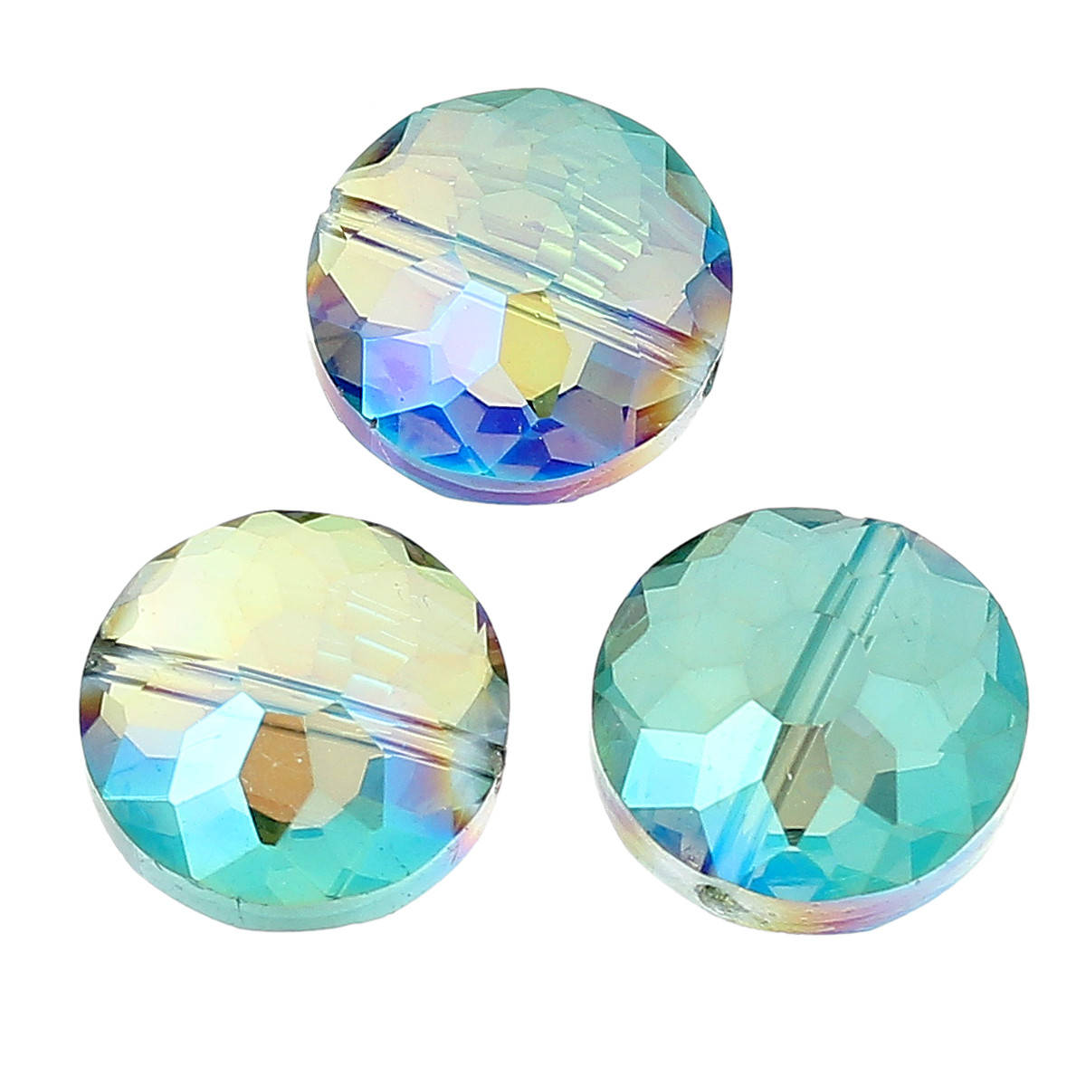 

Стеклянная бусина Круг Перелив Голубой Полупрозрачный Шлифованный 14 мм x 14 мм 1.4 мм