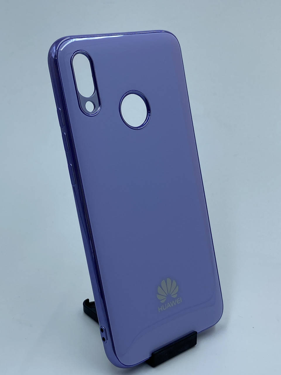 

Силиконовый глянцевый чехол с логотипом для Huawei P Smart 2019 Фиолетовый