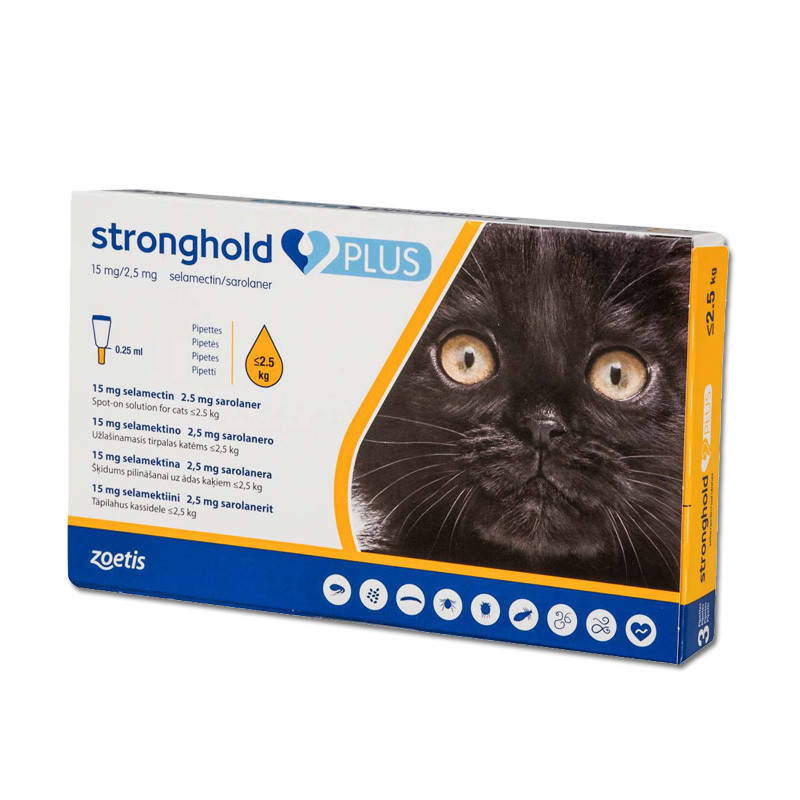

Zoetis Stronghold plus стронгхолд для котятдо 2,5 кг (1 пипетка)