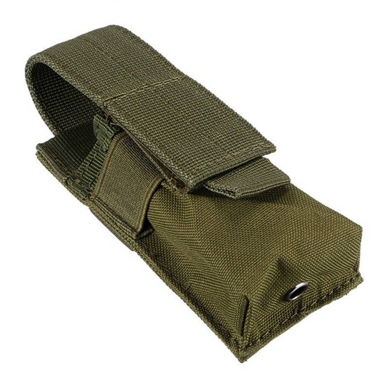 

Подсумок Cordura тактический для фонарика, ножа. С креплением MOLLE. Зеленый олива
