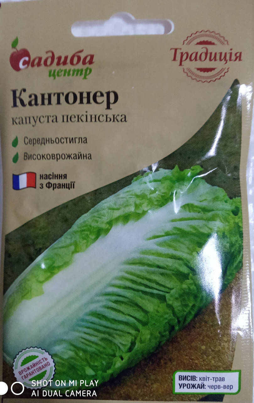 

Насіння капусти пекінської Кантонер 0,5 гр. Франція