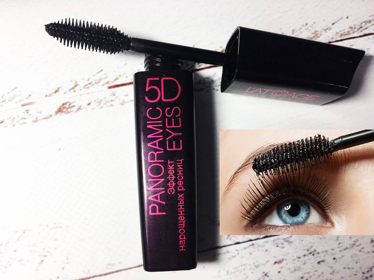 

Тушь для ресниц Latuage Panoramic Eyes 5D, эффект нарощенных ресниц , 12 гр, Черный