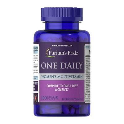 

Ежедневные витамины для женщин, One Daily Women’s Multivitamin, Puritan’s Pride 100 таб.