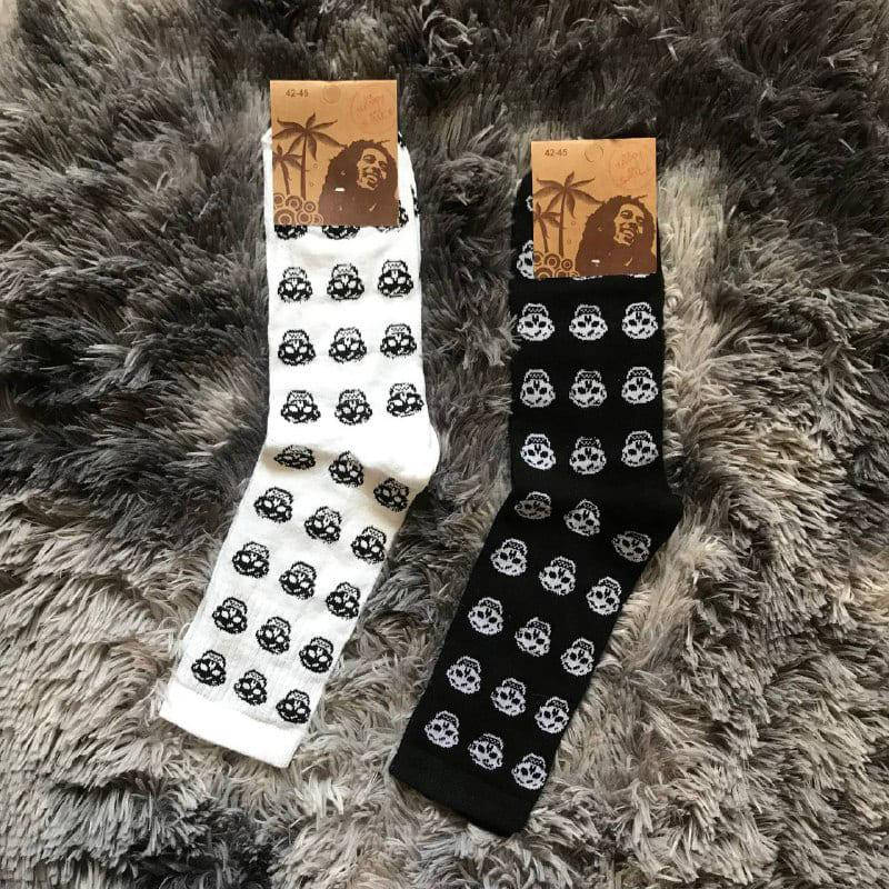 

Мужские носки happy and smile высокие с черепами (2 пары)