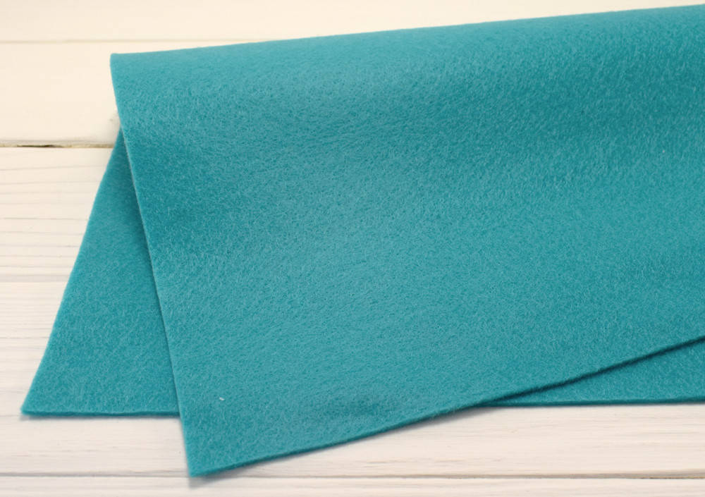 

Китайский мягкий фетр 1,3 мм (100х110 см) - №22 Бирюза