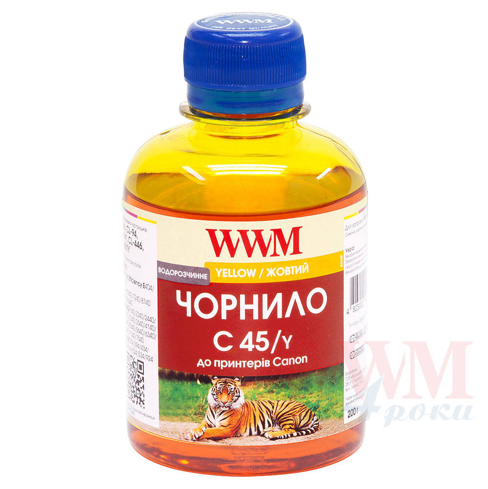 

Чернила WWM для Canon CL-441/CL-446/CLI-451Y 200г Yellow Водорастворимые (C45/Y)