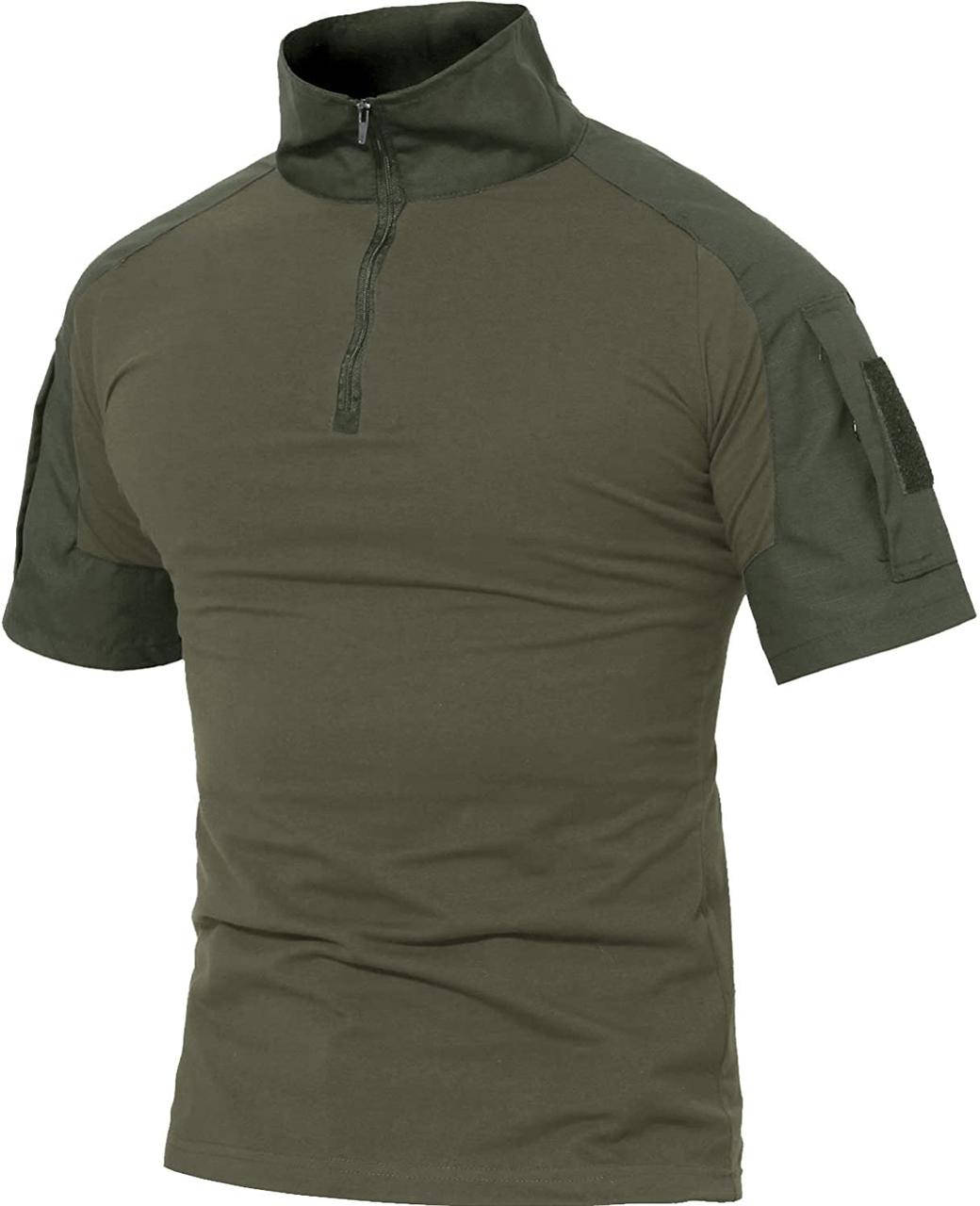 

Рубашка тактическая военная с короткими рукавами Magcomsen(размер L XL), Хаки