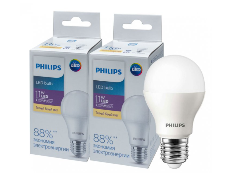 

Светодиодная лампа Philips Ecohome LED Bulb 11W E27 3000K 1PF/20RCA