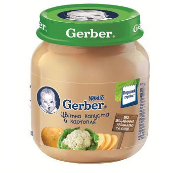 

Овощное пюре Gerber Цветная капуста и картофель, 130 г