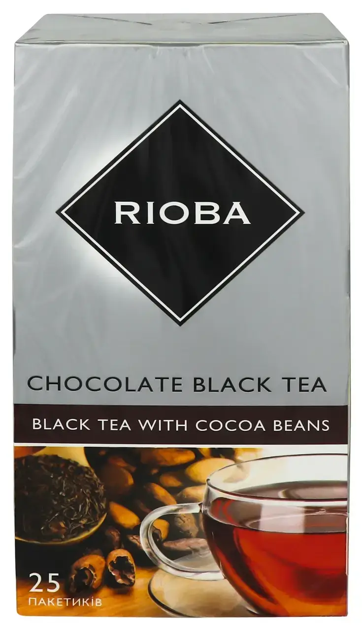 

Чай Rioba Chocolate Black Цейлон байховый мелкий 2г*25шт50г