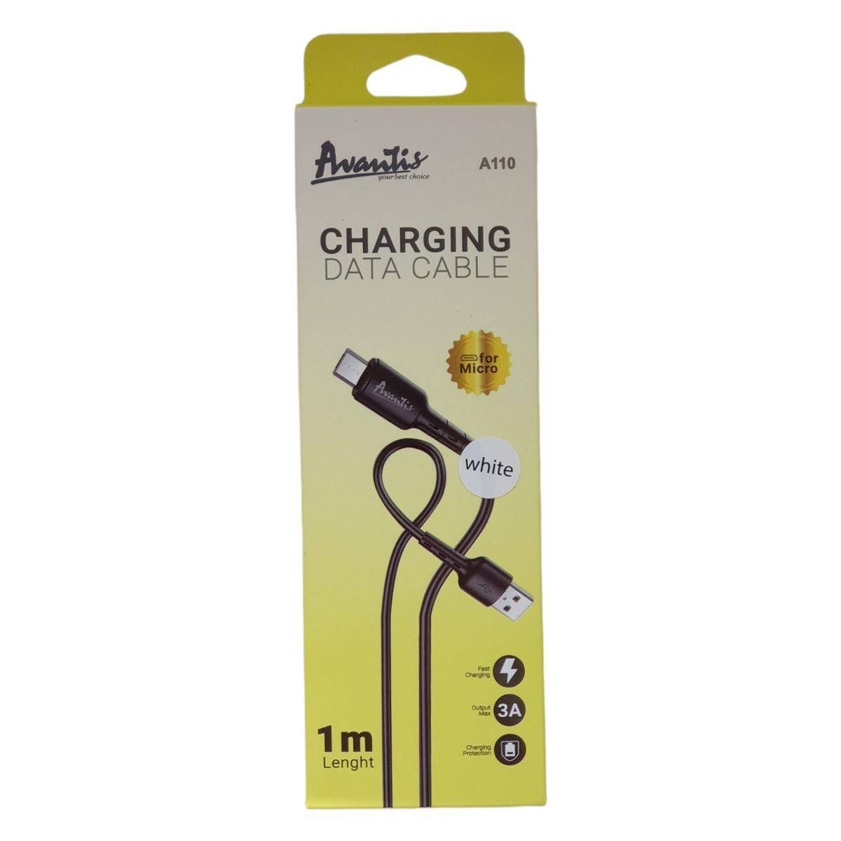 

Кабель USB-Micro Avantis A110 (3А/1м) белый