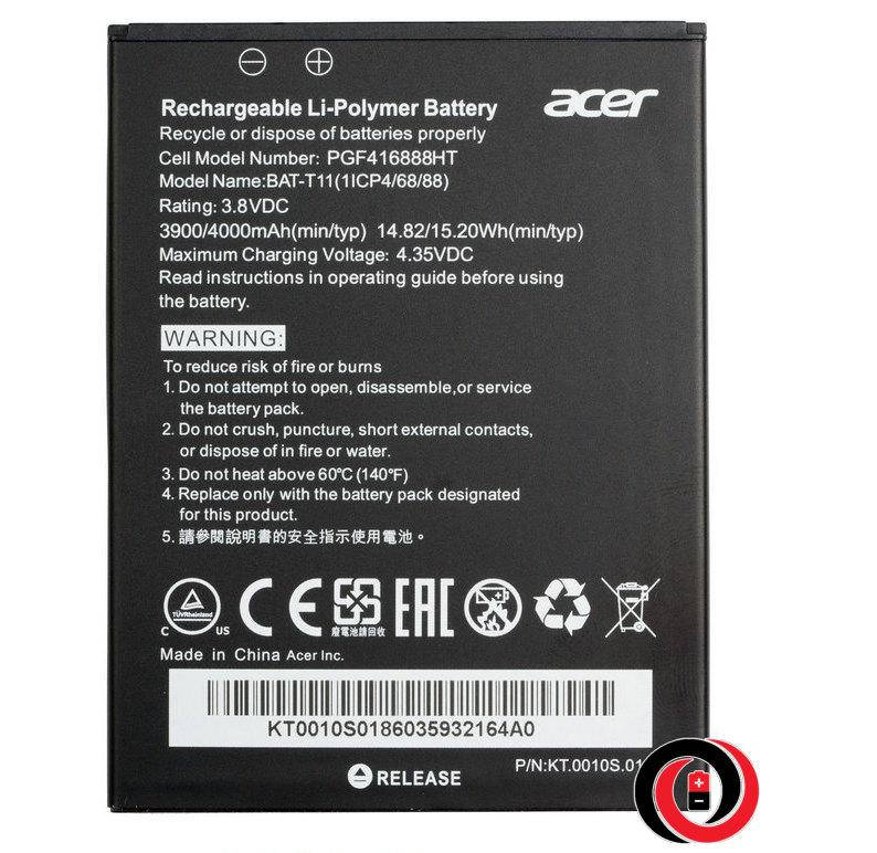 

Аккумулятор Acer BAT-T11 | Acer Liquid Z630