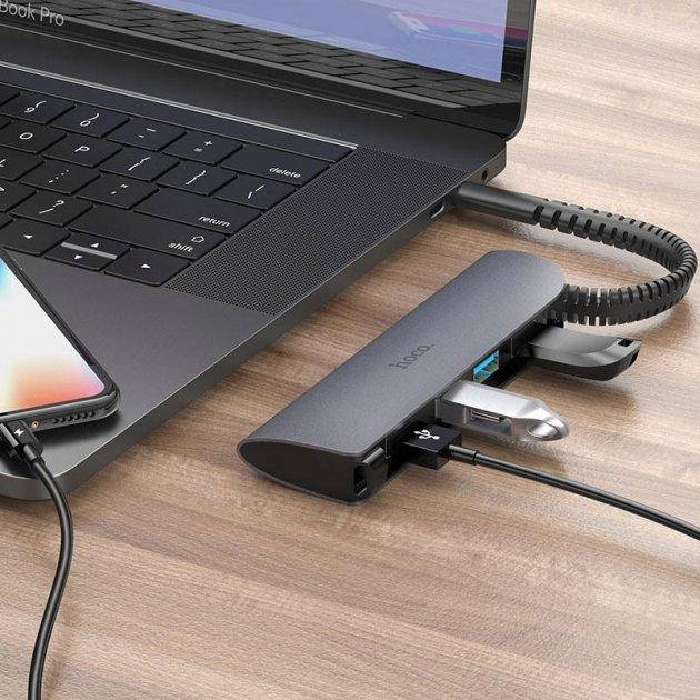 

USB хаб на 4 USB 3.0 переходник для MacBook адаптер Usb hub для Apple Type-C на 4 USB