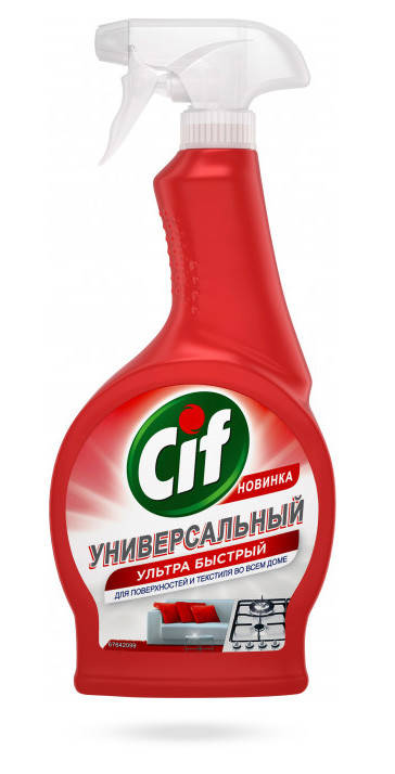 

Универсальный спрей для чистки Cif Ультрабыстрый 500мл