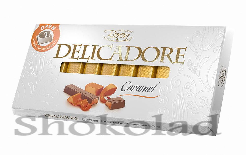 

Молочный шоколад Delicadore Caramel