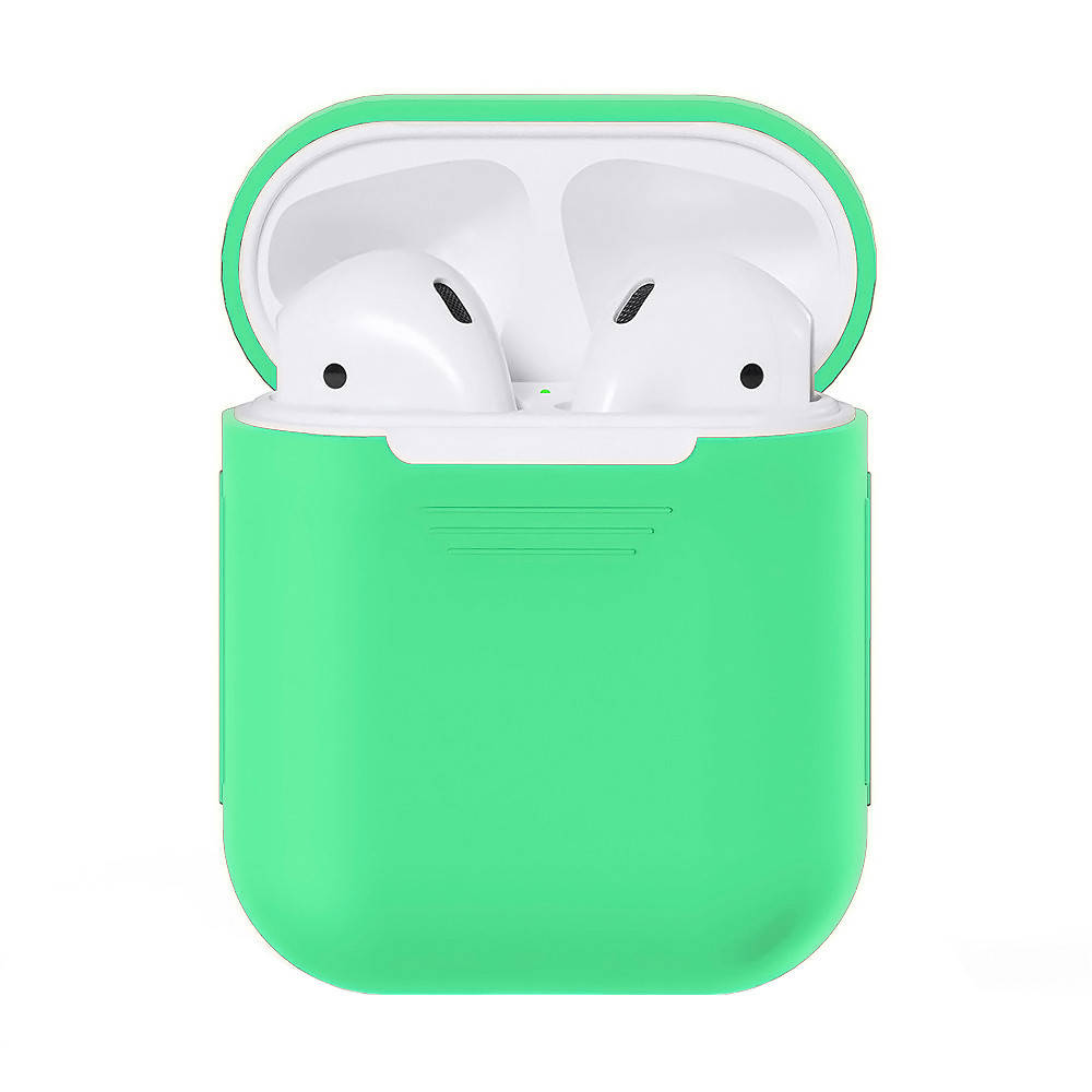 

Чехол силиконовый для наушников Apple AirPods Silicone Case Салатовый Mint Green