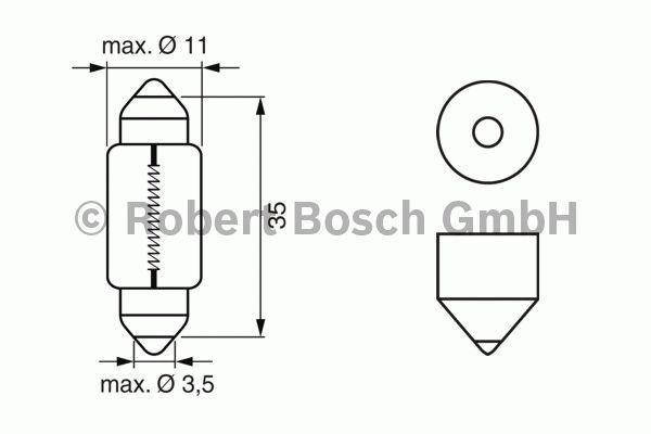 

Лампа C5W 24V 5W SV8,5-8 D35X11 , пальчиковая 35мм
