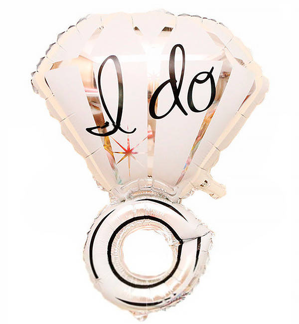 

Воздушный шарик "Кольцо I do", высота - 70 см., Разные цвета