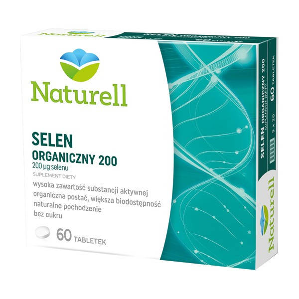 

Naturell Selen Organiczny 200 (органический) - для волос, кожи и ногтей, 60 таб