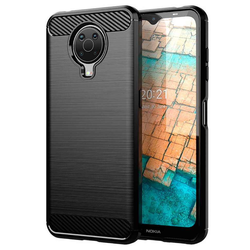 

Накладка Lenuo Carbon Fiber для Nokia G20 Чёрная, Черный