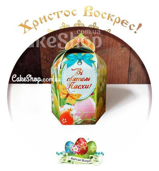 

Коробка для пасхальных куличей 15,5х12х17 см, Зі святом Паски