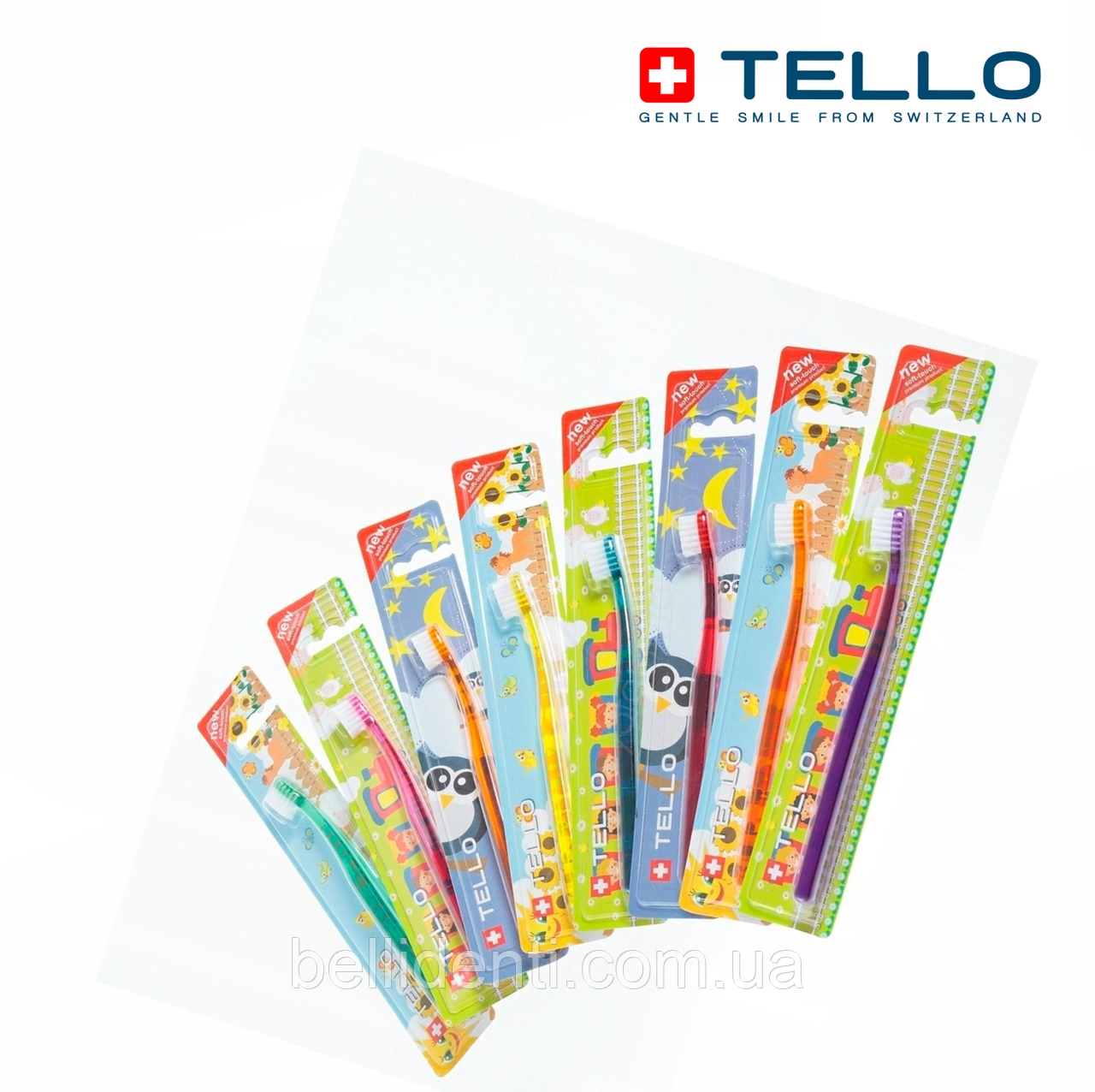 

Детская зубная щетка Tello Mega soft 10400 (0-5 лет), 1 шт
