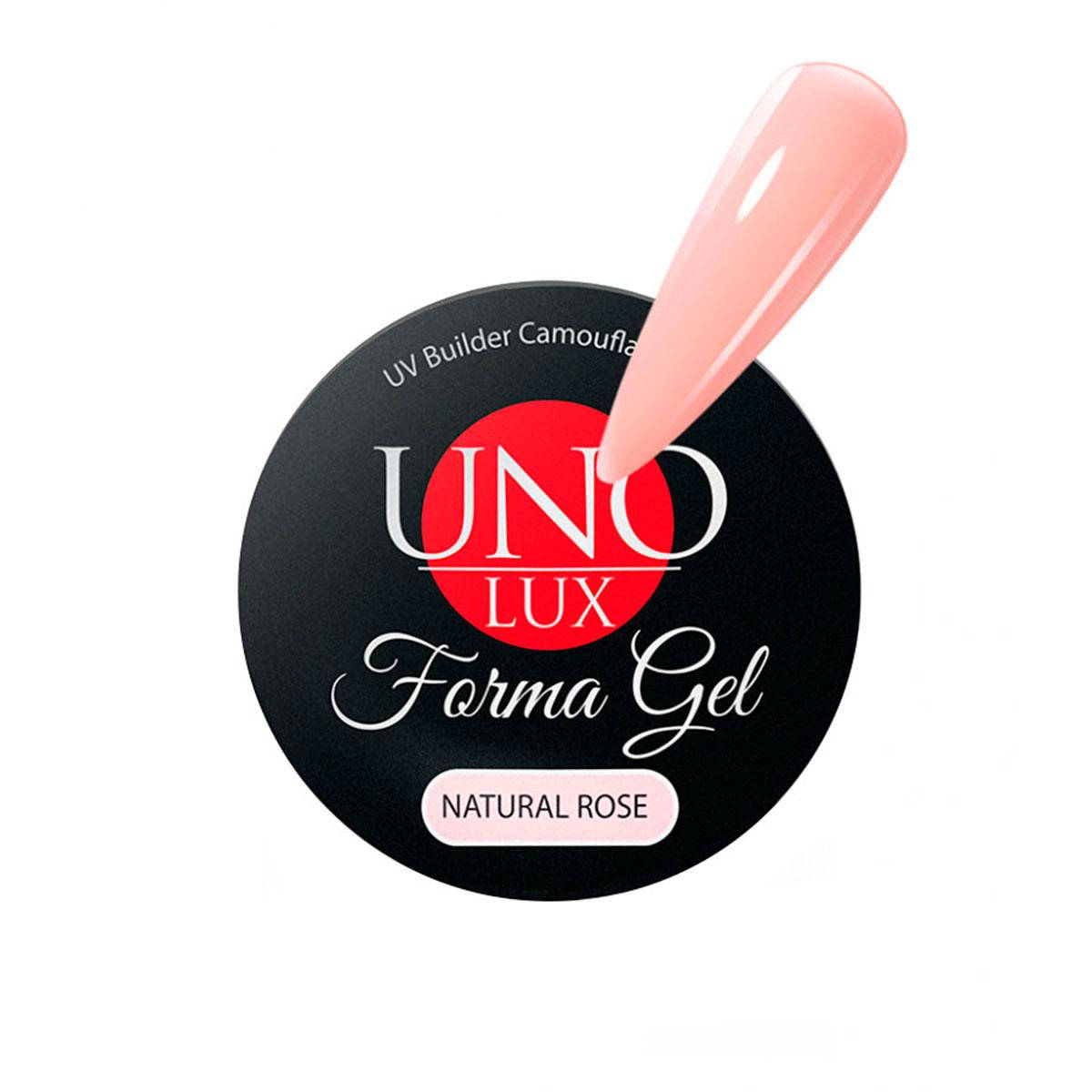 

Камуфлирующий моделирующий гель Uno Forma Gel Natural Rose, 15 мл, Розовый