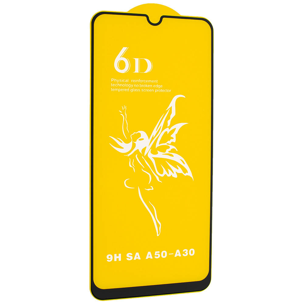 

Защитное стекло для Samsung Galaxy A30s 6D HQ на весь экран стекло на телефон самсунг а30с черное V7G, Черный